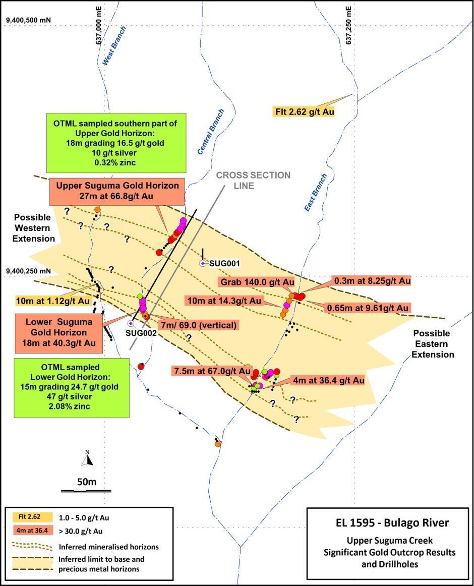DETAILS EL 1595 - Bulago is located in PNG between the World Class OK-Tedi porphyry copper-gold and the Porgera epithermal/intrusive related gold Deposits.