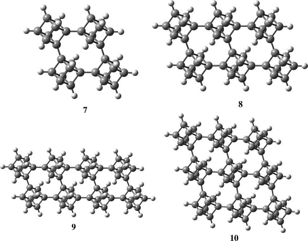 B. Herrera et al. / Journal of Molecular Structure: THEOCHEM 769 (2006) 183 187 185 Fig. 3. Structures of the 2D oligomers 7-10. bond (CC4); their values are displayed in Table 1.