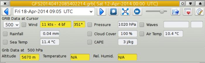 If a grib ﬁle includes altitude data, the control will automatically include more options. See below.