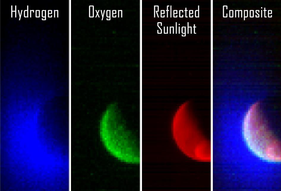 Example of color images of Mars taken by the MAVEN spacecraft after it entered orbit