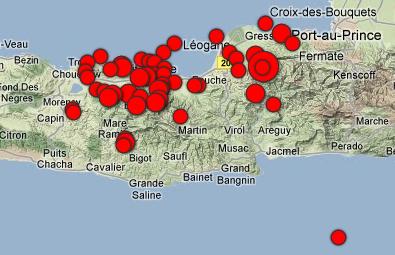 PROPERTIES OF AFTERSHOCKS Aftershock locations in Haiti after 2010 earthquake Aftershocks after 2011 Great Tohoku