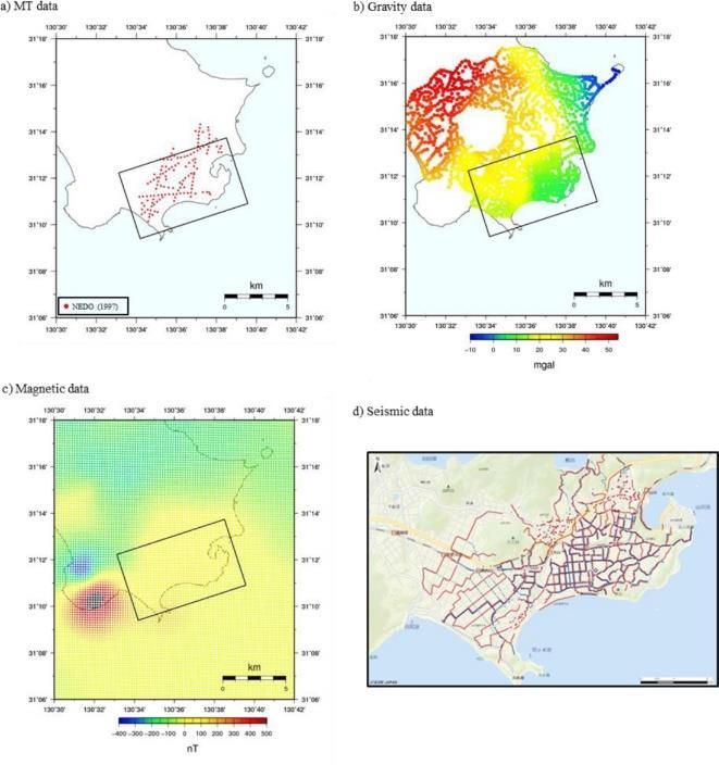 Multimodal geophysical data in Yamagawa geothermal field, Japan There are following geophysical datasets and other information available in the Yamagawa geothermal field: Magnetotelluric (MT) data