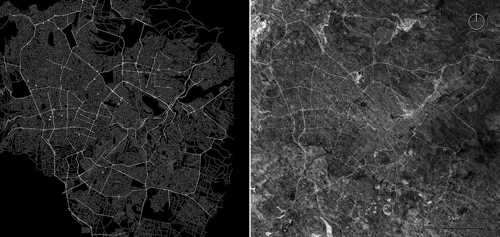 The ournal of Space Syntax S S Volume 5 Issue 2 Figure 3: Comparison between choice Rn (differentiating more used street up to a certain value) and Amman s main streets (clearly noticeable by inverse