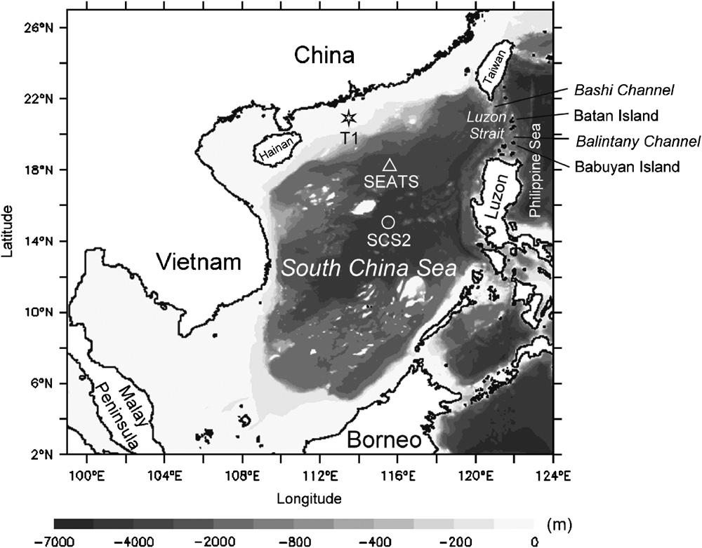 1576 C.-R. Wu, T.-L. Chiang / Deep-Sea Research II 54 (2007) 1575 1588 Fig. 1. The integrated domain of the South China Sea model with realistic bathymetry.