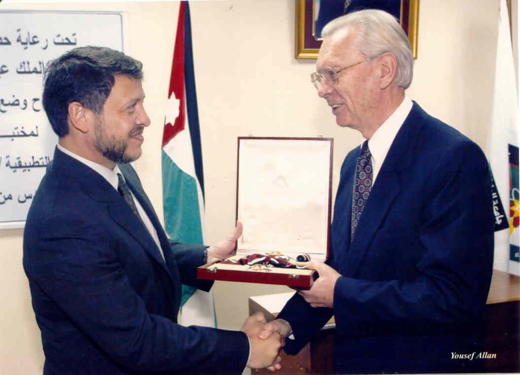 King Abdullah II and Prof.