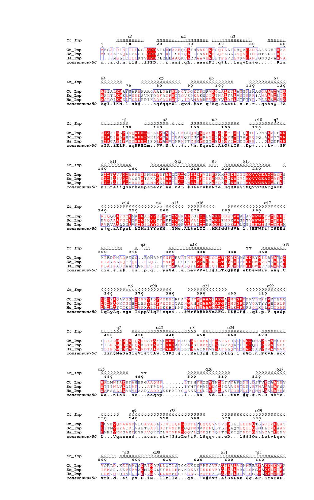 Supporting information, sup-4 Figure S4 Supplementary figure with an alignment of the Imp sequences of the structures used,