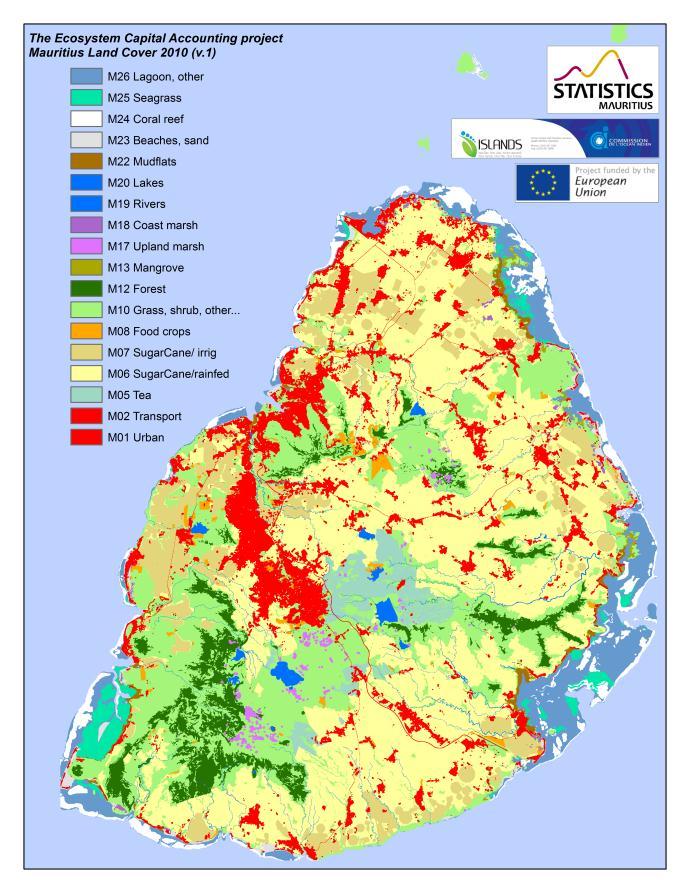 SEEA-ENCA Mauritius preliminary results : Land cover and change from 2000 to 2010 Land cover stock and change account/ urban sprawl Provisional Rivière du Rempart Pamplemousses Flacq