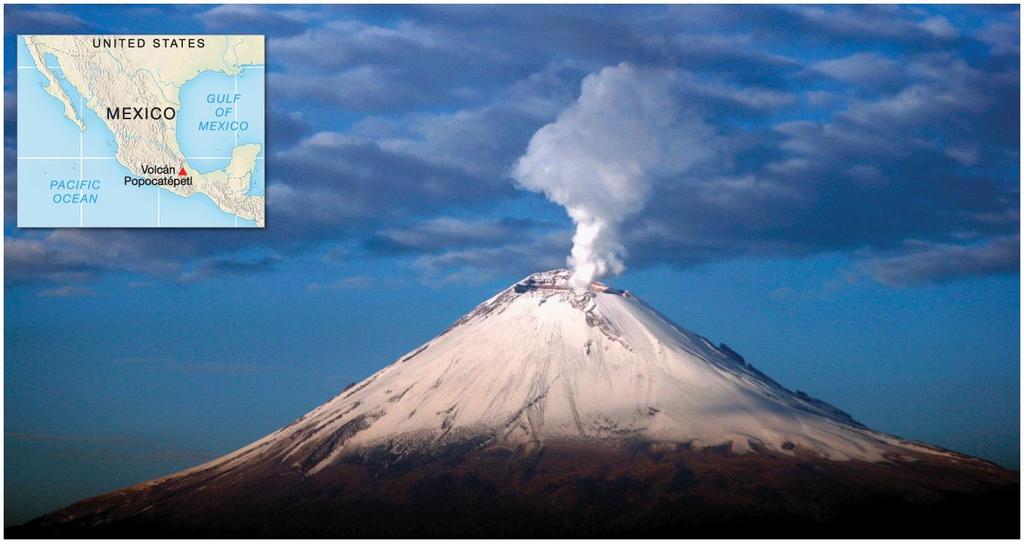 Stratovolcanoes/Composite volcanoes (Stratovulkaner) High steep sided cones.