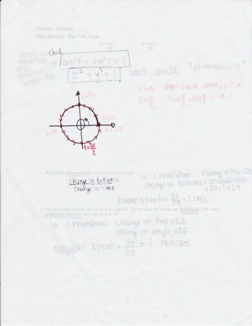 Circular Motion Basic Example The U n1