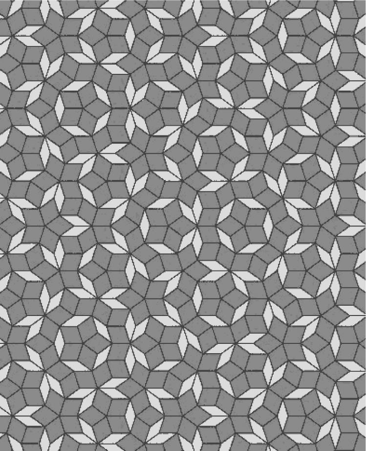 SYMPLECTIC GEOMETRY OF PENROSE RHOMBUS TILINGS 145 Figure 7. A Penrose rhombus tiling. Figure by Austin [2], reprinted courtesy of the AMS.