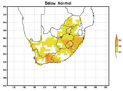 RESULTS: Comparison with SAWS seasonal streamflow forecast South African