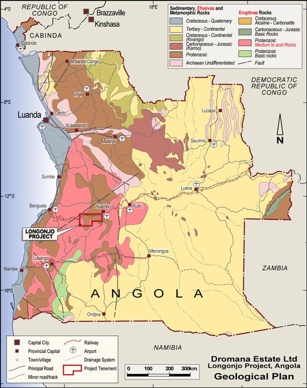LONGONJO PROJECT: Drmana has an ptin t acquire a 70% interest in the Lngnj Prject thrugh the prpsed acquisitin f Sable Minerals Pty Ltd.