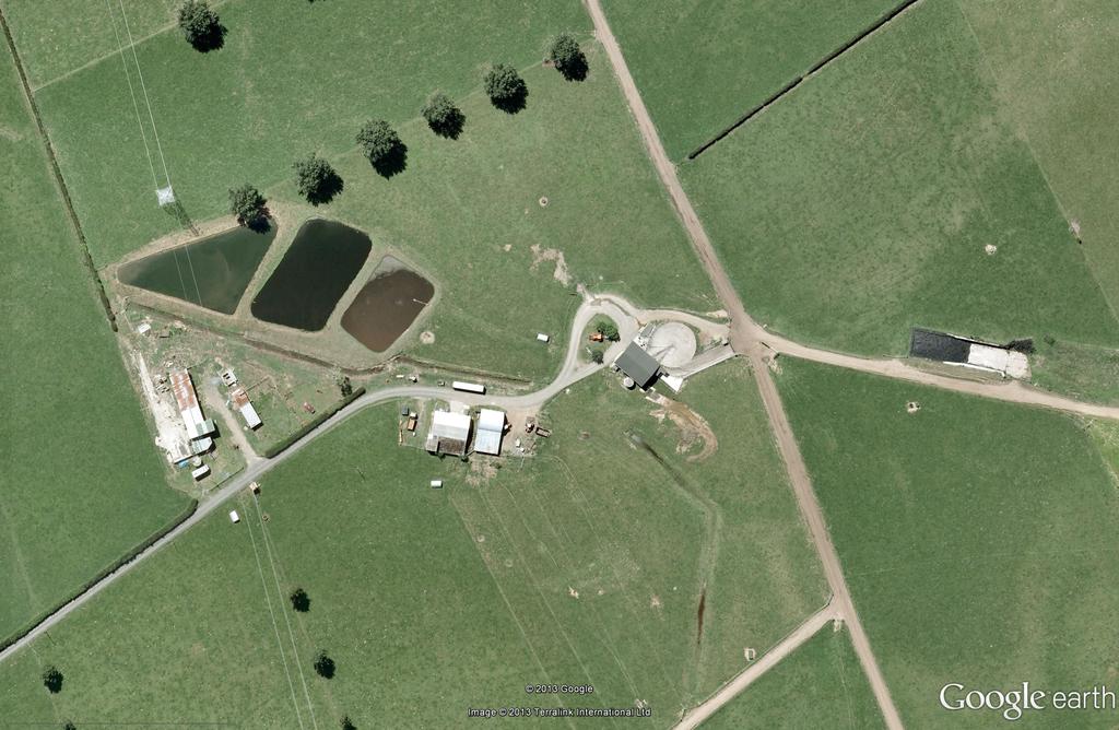 N Eﬄuent Ponds Dairy Cow Milking Sheds, with detergents storage Historical Eﬄuent Ponds Oﬀal Pits Farm buildings Maintenance Workshop, with chemical storage and diesel tank.