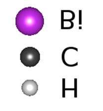 The grey, purple, nd blue blls represent rbon, bismuth, nd potssium toms, respetively. The hydrogen toms re not given in the figure for lrity.