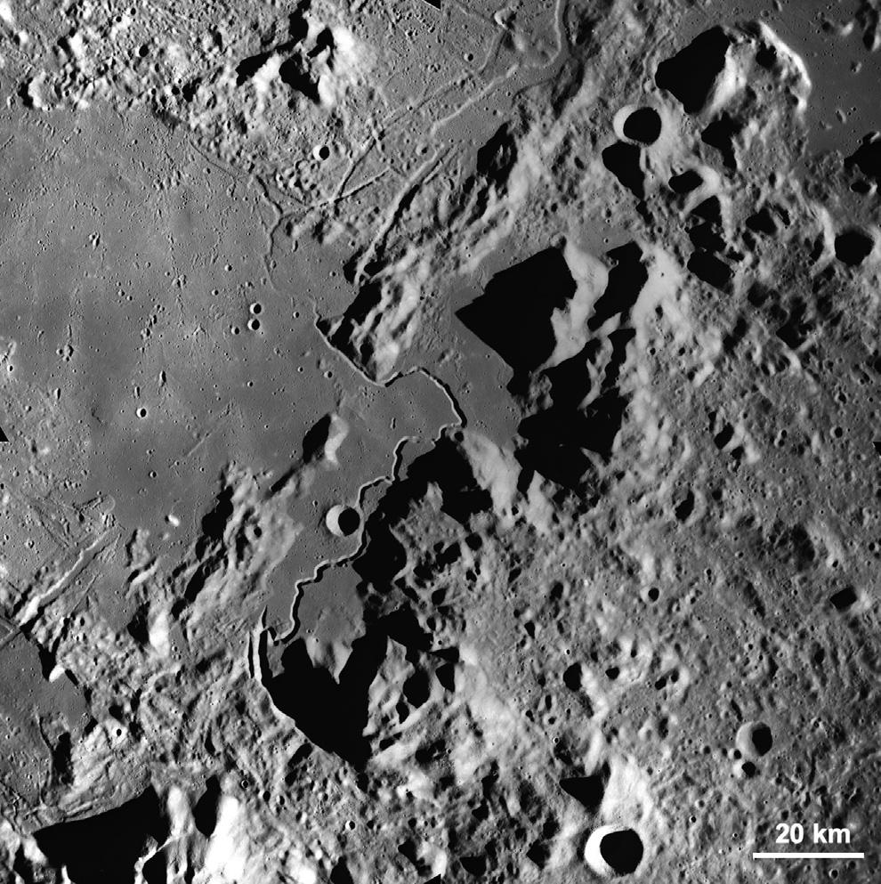 Chapter 39 Volcanism on the Moon 697 know that a multicomponent complex of a variety of volatile elements was present in the mare source regions. 3.3. Sinuous Rilles One common landform of the maria deserves special mention, if only because the Apollo 15 mission (July 1971) was sent specifically to investigate one of them.