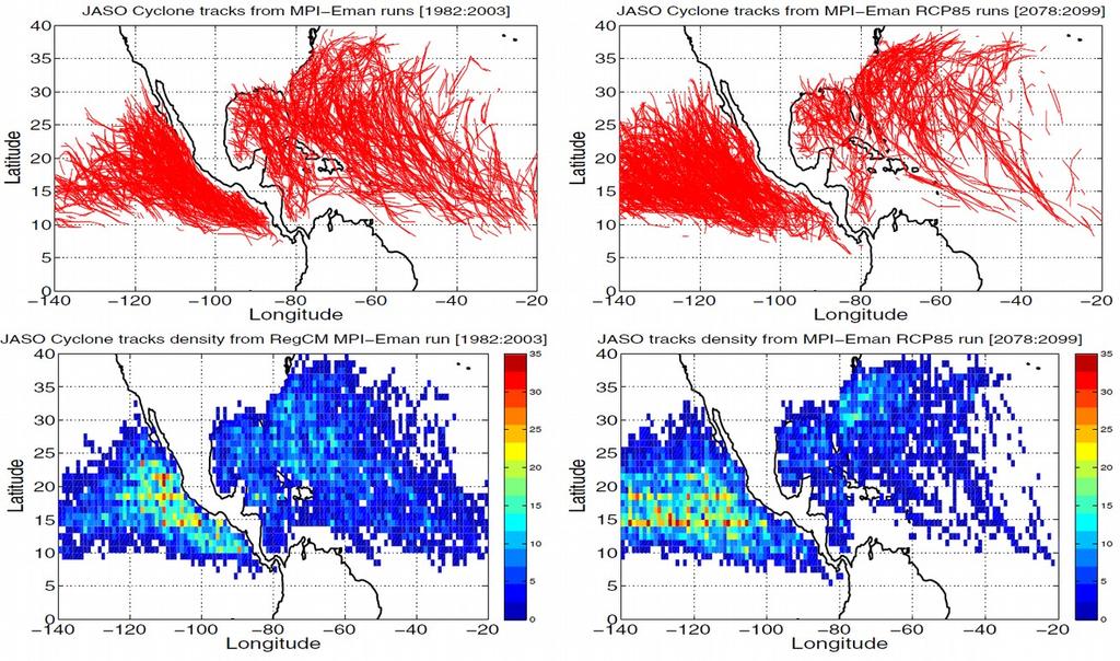 Projected trends in the Caribbean Tropical cyclone activity Future Duration Frequency Diro et al.