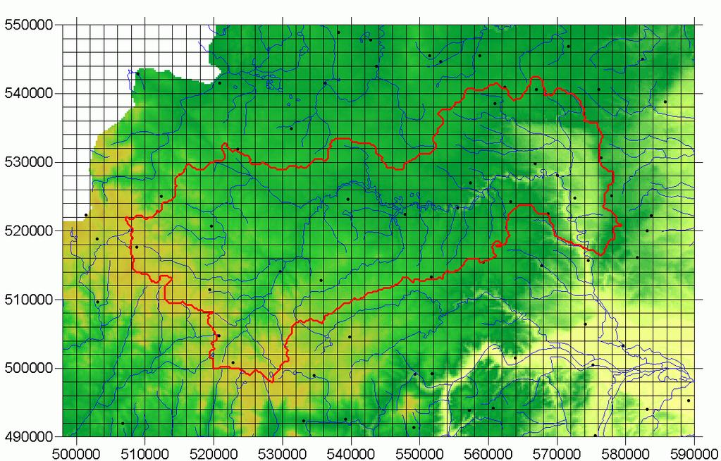 Applications Operational flood forecasting and warning: Kamp, Danube+tributaries Niederschlagsensembles Kamptal (aufsummiert), 20020811 06:00 UTC 120 Kamp catchment, forecast 2002-08-11 06:00Z 110