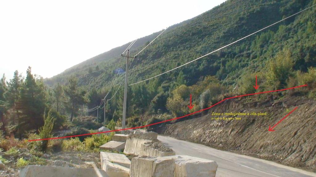 ) Figure2: View from damaged road The road is very important for Albania because: Made connection of the littoral cities Saranda, Himara, Vlora with other part of country It serve for economic