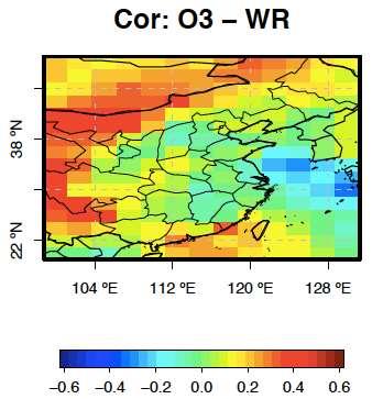 with east-west contrast Westward extension of WPSH W WR Surface ozone in Inland China East