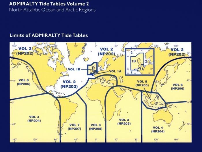 Admiralty Tide Tables (ATT) Volume 1 to