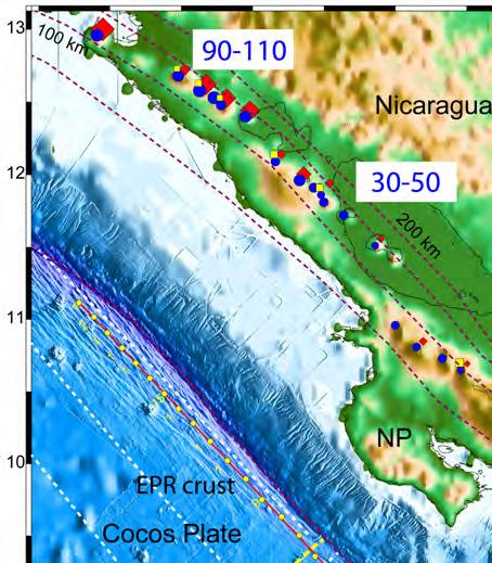 In Nicaragua, Ba/La data may be explained by H2O flux from mantle Ø Broadband seismic data provide