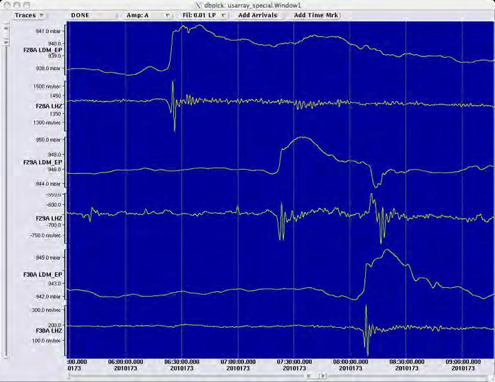 Interesting Signals Low Frequency Seismic (< 0.