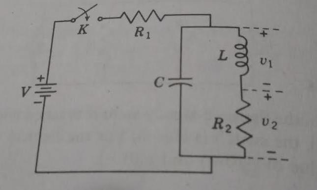 Problem8: Switch K is closed at t=0, with zero capacitor voltage and zero inductor curent.