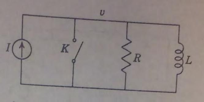 Problem 2. RL (parallel) If K is opened at t=0, Find v, dv/dt and d 2 v/dt 2 at t=0+, If I=1 amp, R=100 Ω, and L=1H As per the steps indicated : 6.