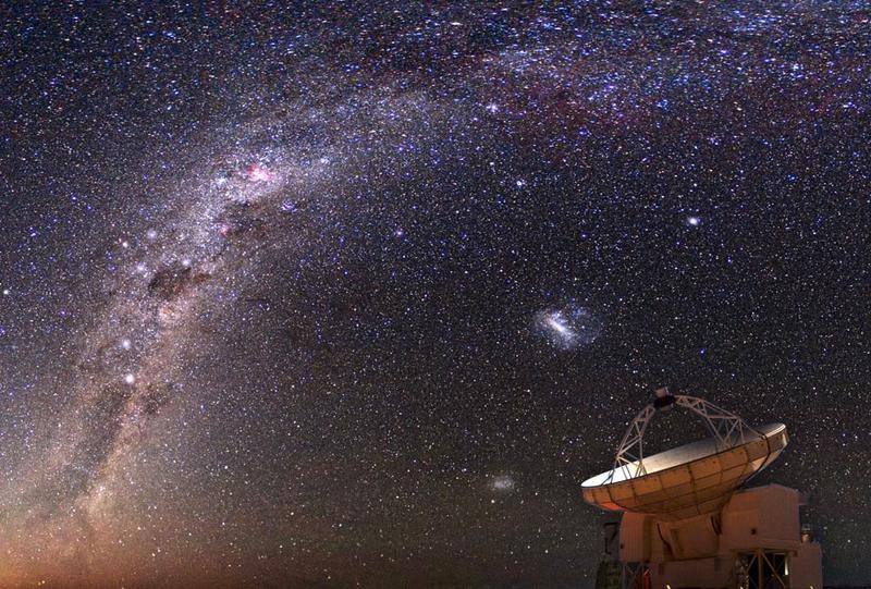 APEX and the night sky in Chile. ESO/Y.