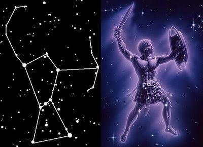 ORION Orion was a hunter in Greek mythology. Its brightest stars are Rigel and Betelgeuse. Orion was a strong hunter of ancient times.