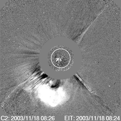 Solar events on 18 November (LASCO) Flare 2