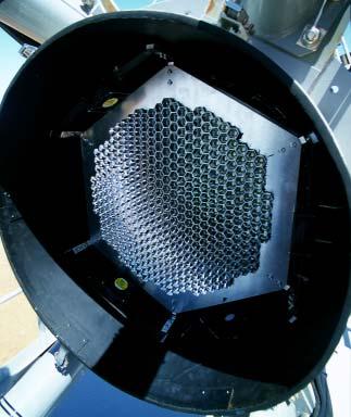 Telescope: 114 80cmφ FRP mirrors (57m 2, Al surface) 8m