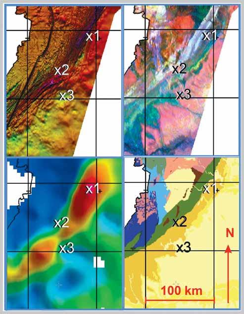 Geophysical maps and petrophysical data of Mozambique EXAMPLES OF LOCAL SCALE ANOMALIES The aerogeophysical data are described in more detail in reports by Schetselaar et al.