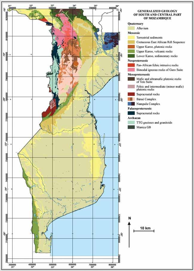 Geophysical maps and petrophysical data of Mozambique Fig. 1.