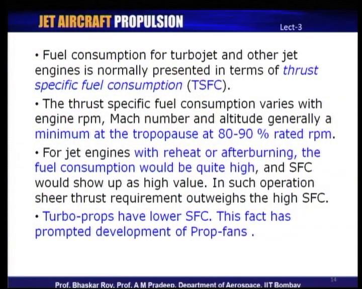 (Refer Slide Time: 39:46) Now, the turbo-props have quite often lower SFC.