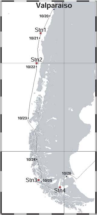 Physical properties of sediments in the Chilean marginal area and Magellan Strait biogeochemical cycles in the ocean during the LGM were different from those during the Holocene.