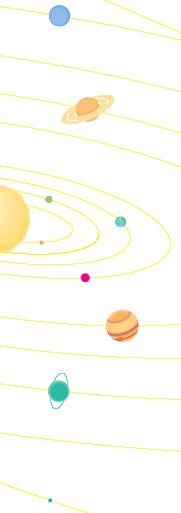Elliptical Orbits of Planets Gravitational attraction causes the planets to move in elliptical orbits around the sun with the sun at one focus.