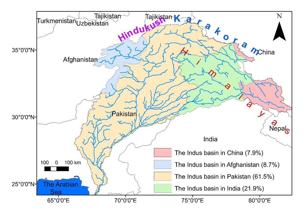 The Indus Basin The Indus Basin originates from the Hindukush- Karakoram-