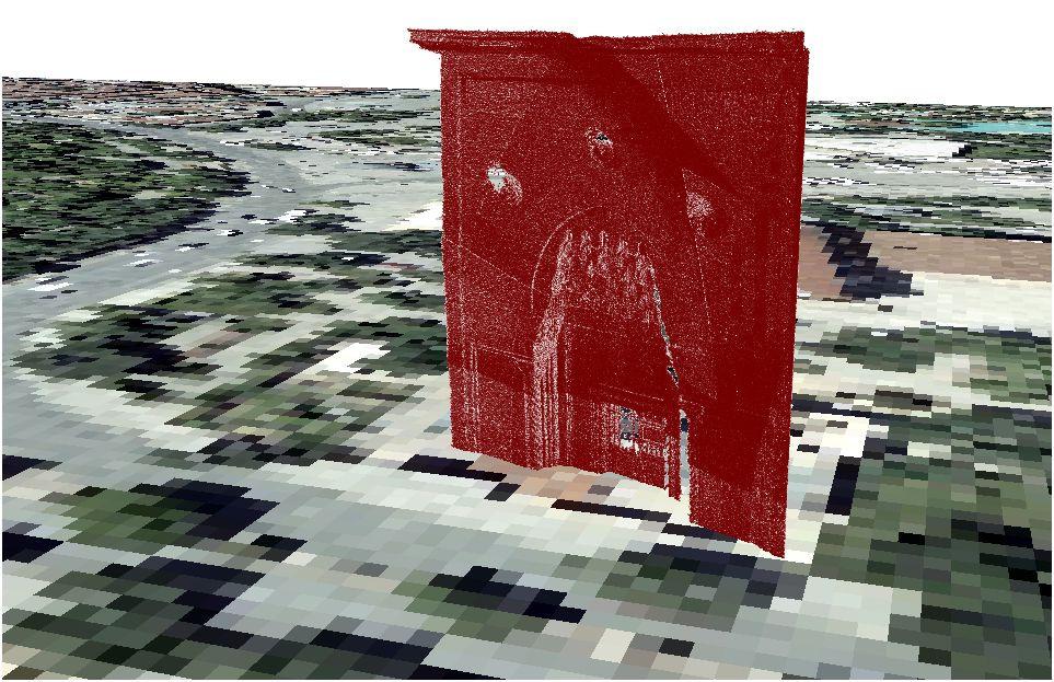 Figure 3: Point clouds on orthophoto 4.