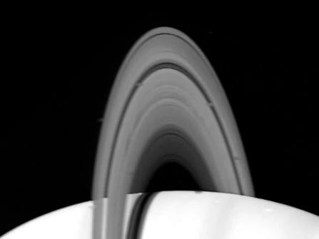 The spokes at the saturnian rings,.