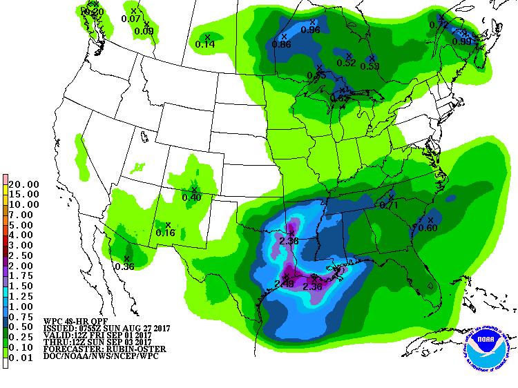 Forecast & Rainfall: Friday & Saturday Harvey continues to slowly