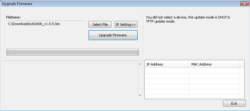 3. Launch the IP Tools application as referenced in Section 3.7, and locate the ObserverIP on your network. Reference Figure 27. Select the Upgrade button to begin the firmware upgrade.
