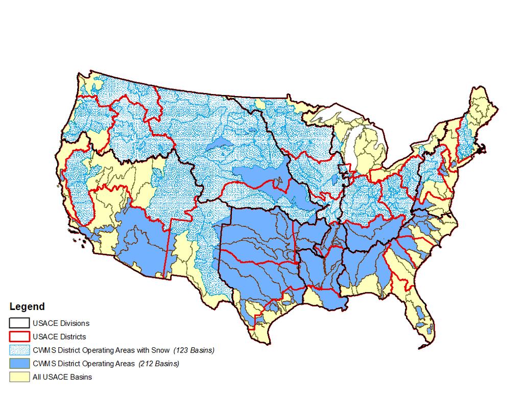 USACE Operating Areas USACE