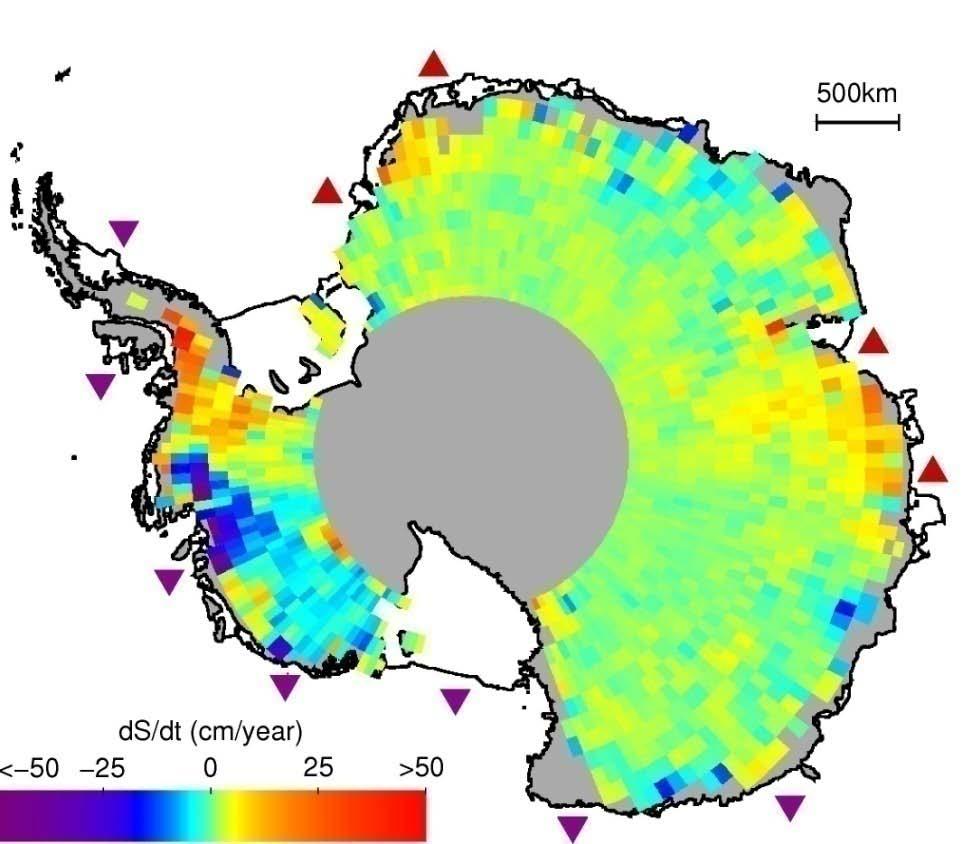Antarctic ice sheet is shrinking Antarctic ice sheet loses mass mostly through