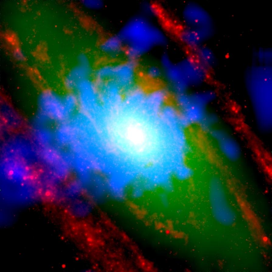 XMM-Newton RGS spectrum of the stellar bulge of M31 IRAC 8 µm K-band 0.