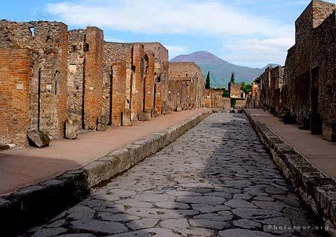 buildings in Pompeii.