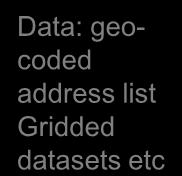 analyses Data: geocoded address list Gridded