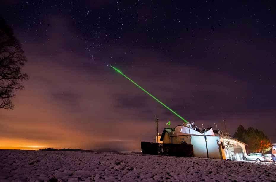 Monitoring Space Debris Zimmerwald observatory Laser beam transmitted from the 1-meter Zimmerwald