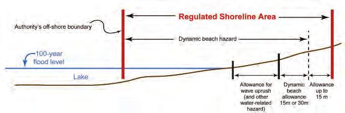 Lake Ontario Shoreline Dynamic Beach Hazard The Lake Ontario dynamic beach hazard is that portion of the shoreline where accumulated unconsolidated sediment continuously moves as a result of
