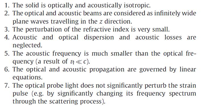 Light reflectivity vs strain Assumptions for